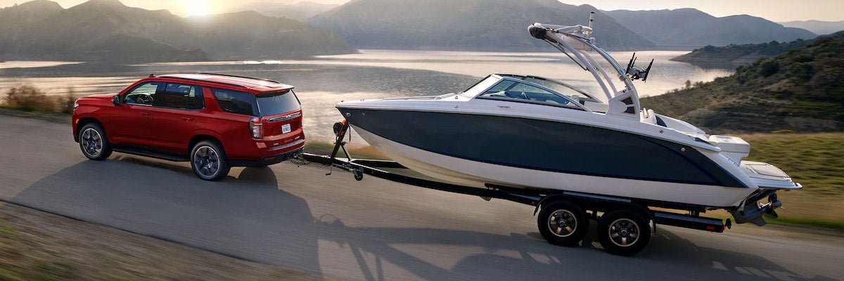 Chevy Tahoe Towing a Boat
